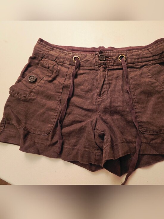 Sanctuary Pants - Sanctuary Plum Ribbed-Waist Shorts